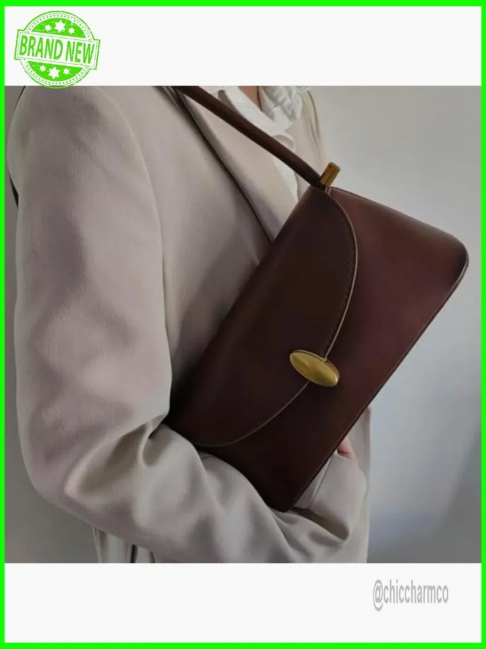 Small PU Leather Hobo Tote Shoulder Bag with Crossbody Strap
